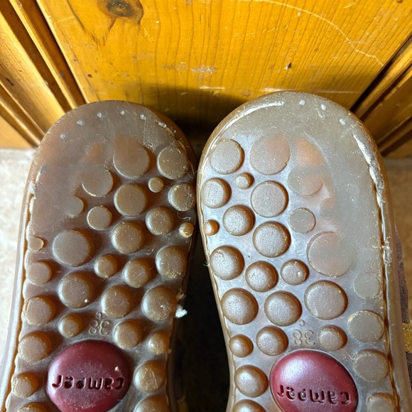 Camper Ariel Pelotas Suede Gray/Purple and Taupe Vintage Sneakers Size 38/8 - Picture 14 of 14